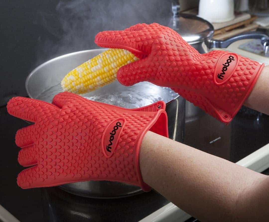 protected hand in boiling water