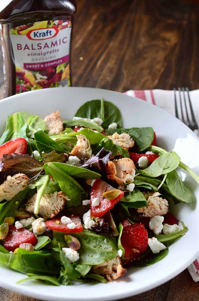 Strawberry and Balsamic Grilled Chicken Salad