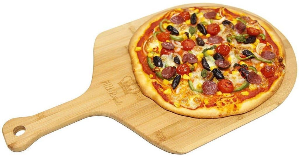 Pizza Royale Ethically Sourced Premium Natural Bamboo Pizza Peel 19.6 Inch x 12 Inch 