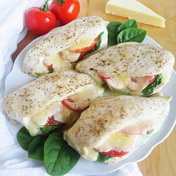 Stuffed Chicken With Spinach And Tomatoes