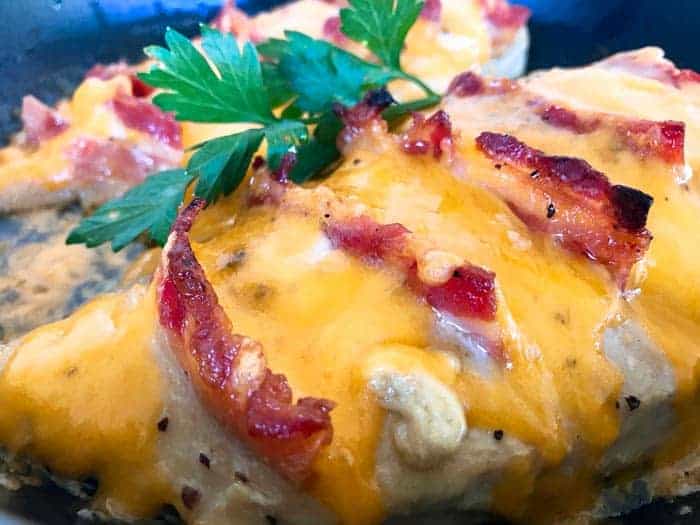 Bacon And Cheddar Chicken With Maple-Dijon Glaze