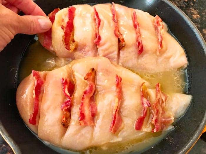 Bacon And Cheddar Chicken With Maple-Dijon Glaze