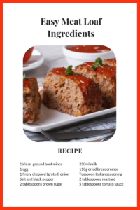 Basic Meat Loaf Ingredients 1